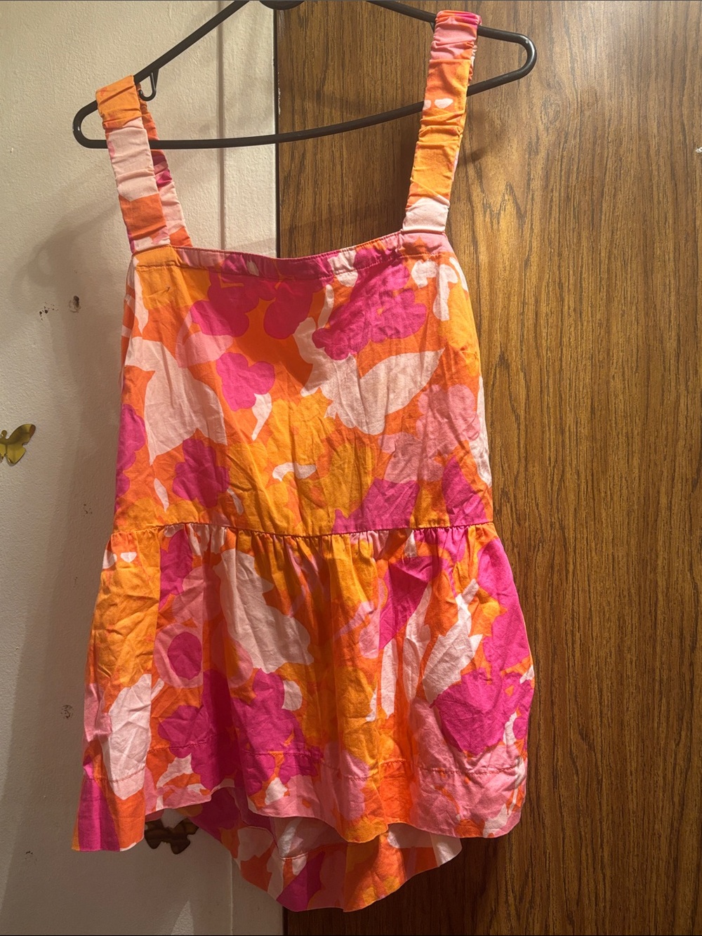 Free Assembly XL Orange & Pink Floral Tank